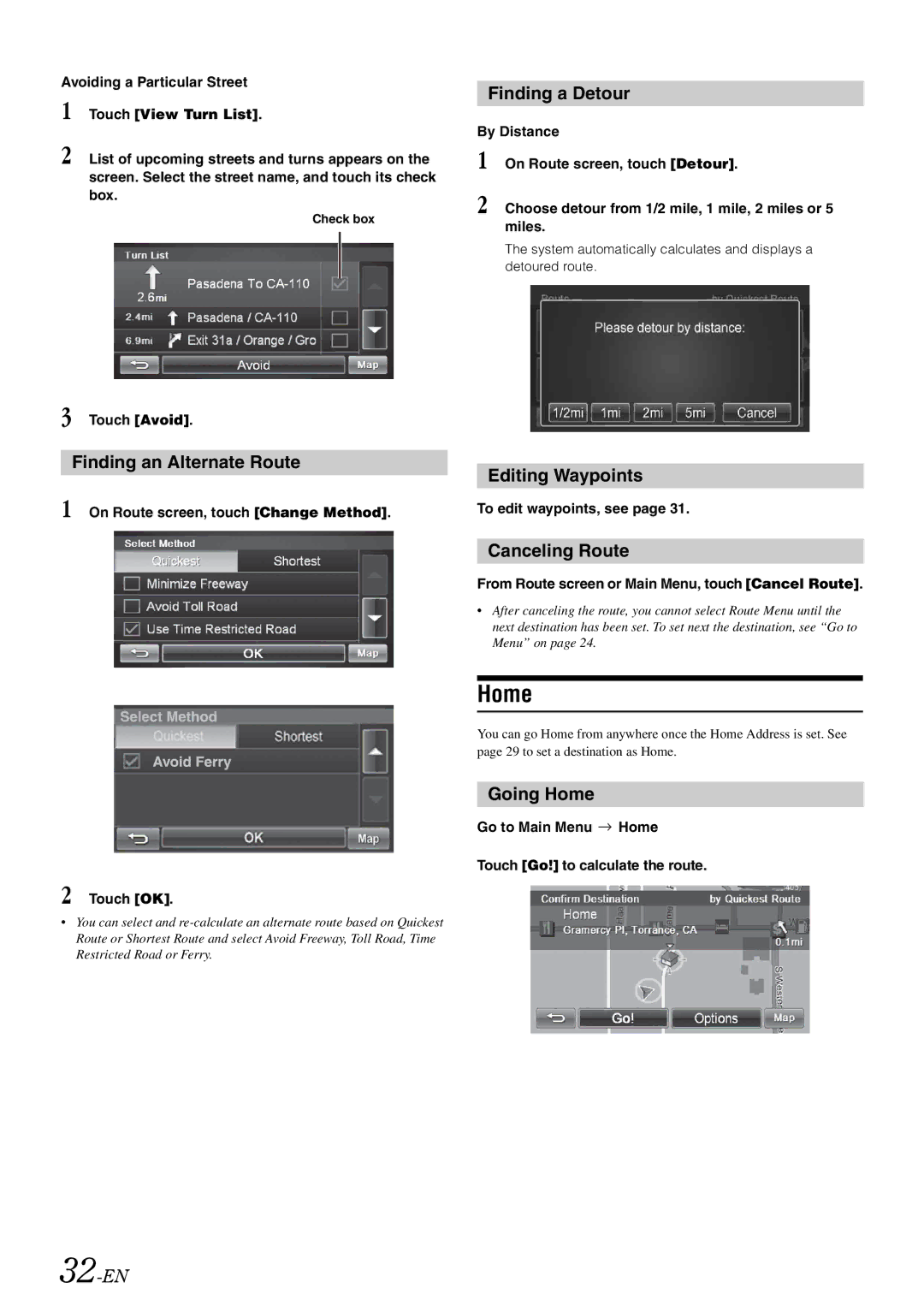 Alpine INA-W910 owner manual Home 