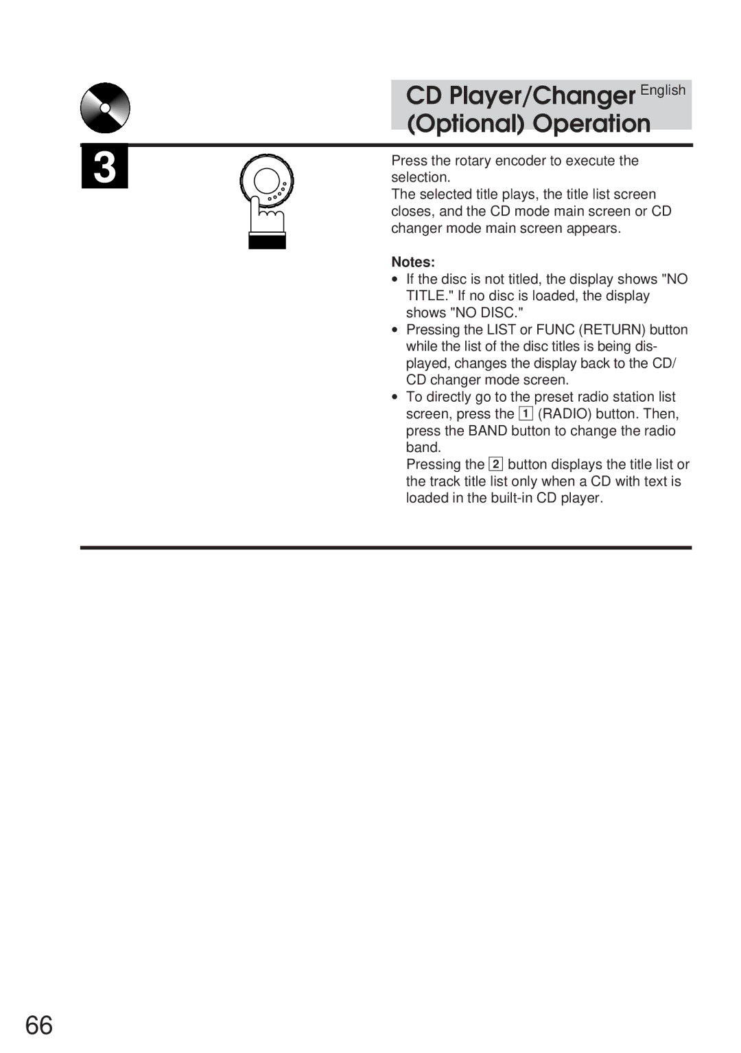 Alpine IVA-C800 owner manual Press the rotary encoder to execute, Selection 