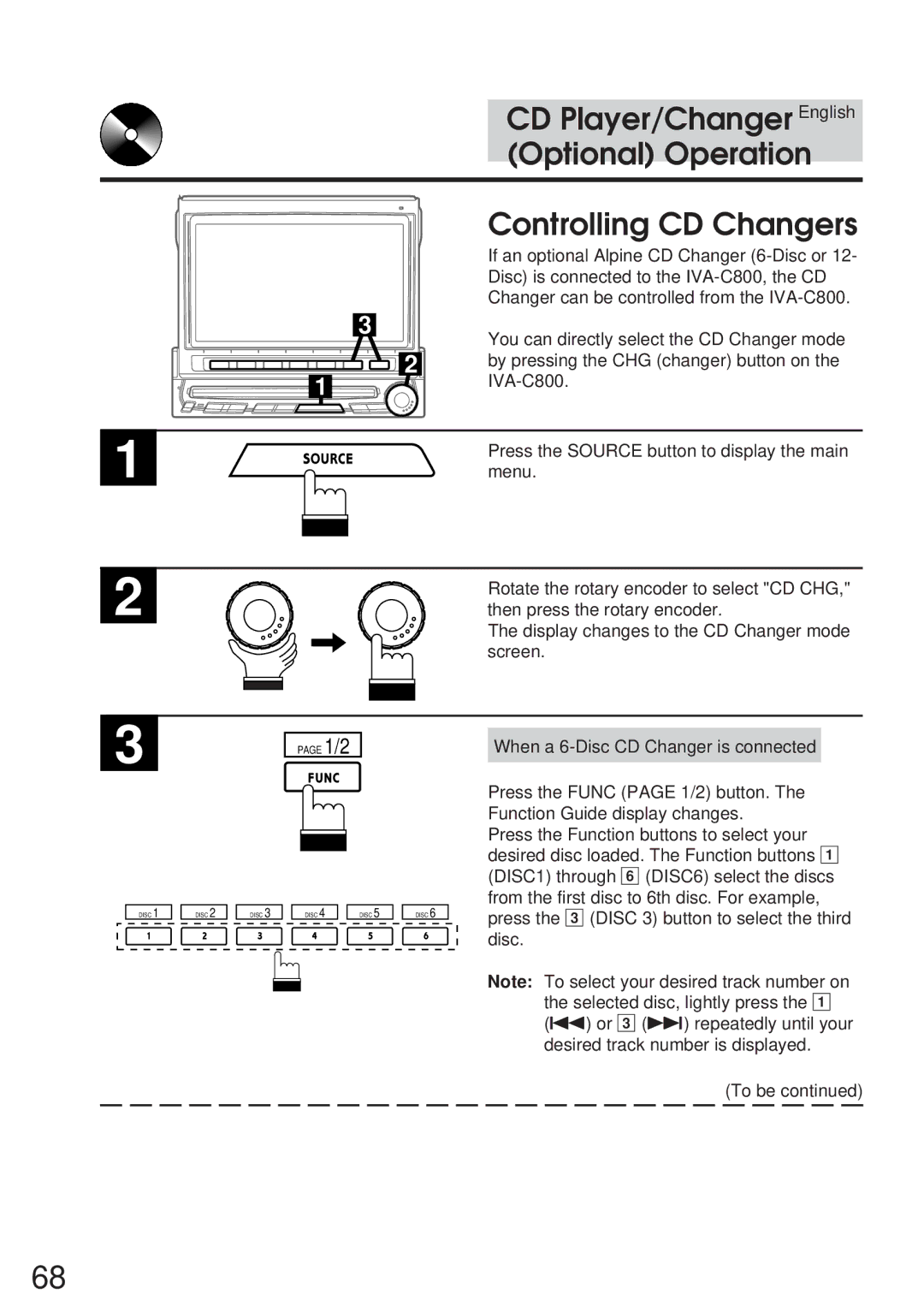 Alpine IVA-C800 owner manual Controlling CD Changers 