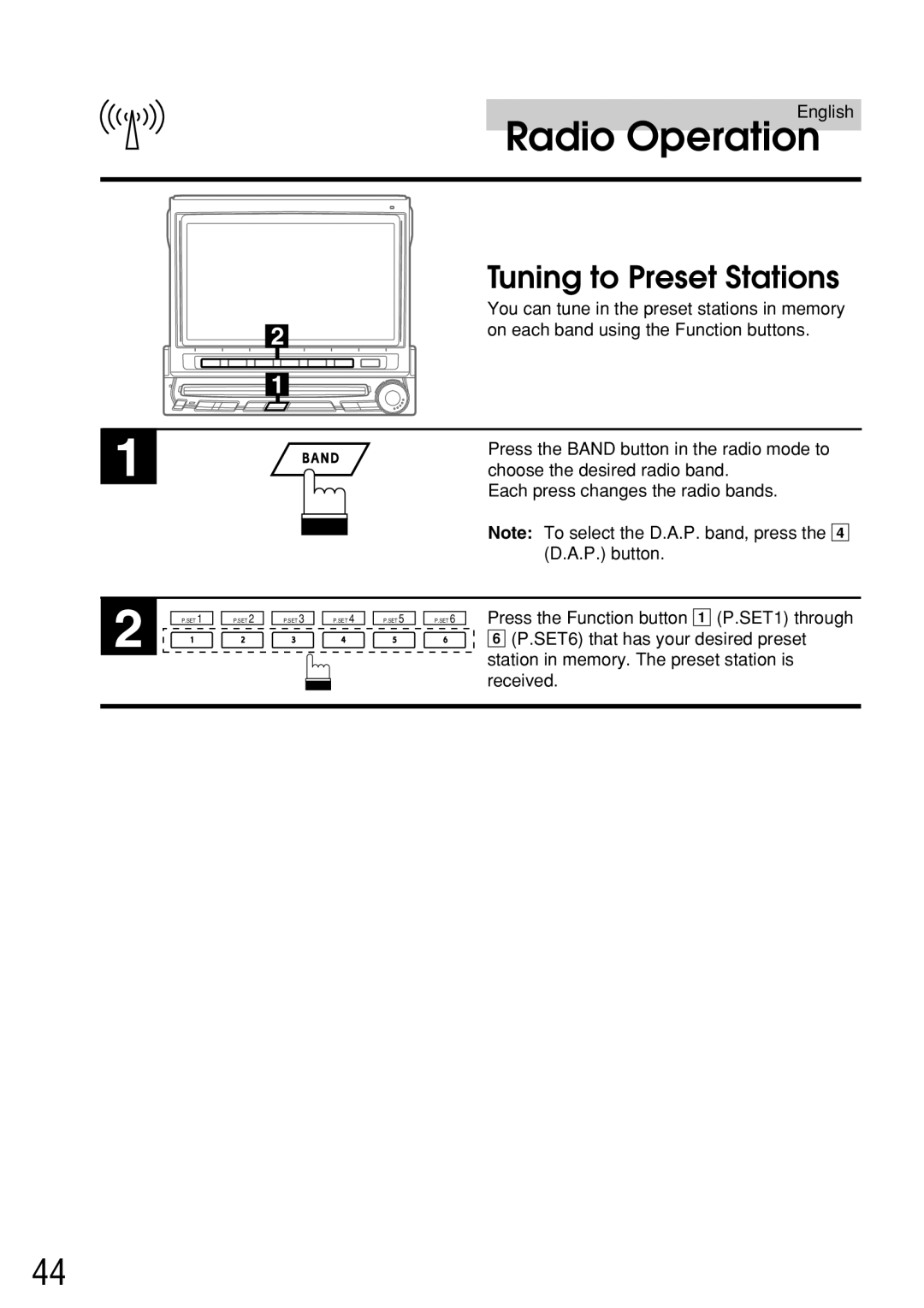 Alpine IVA-C800E owner manual Tuning to Preset Stations 