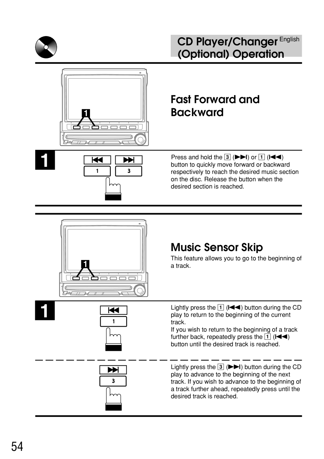 Alpine IVA-C800E owner manual Music Sensor Skip 