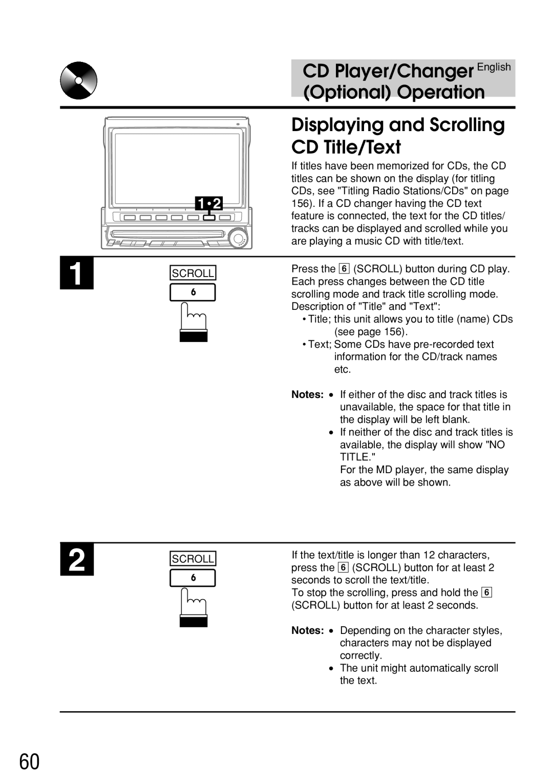 Alpine IVA-C800E owner manual Scroll 