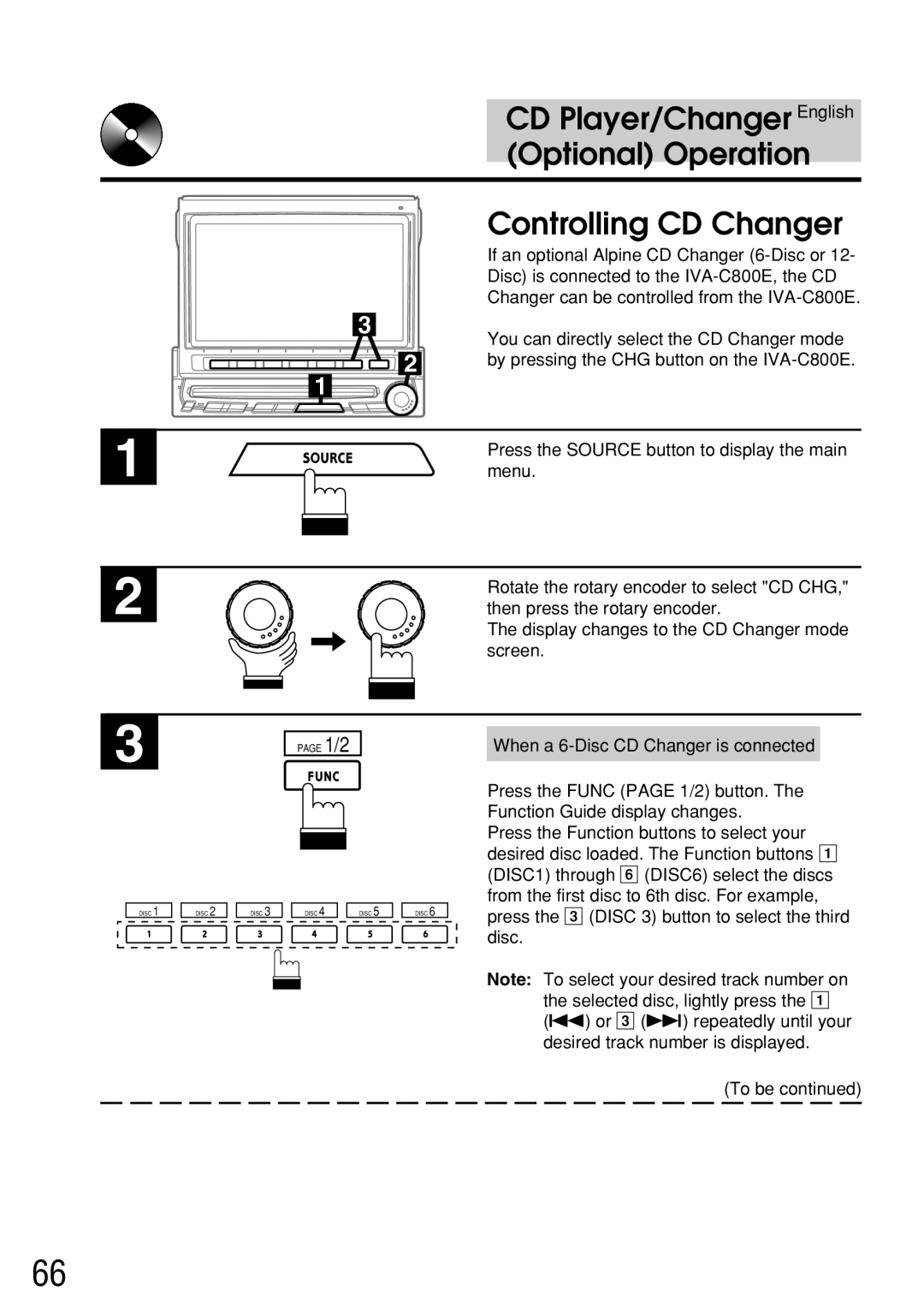 Alpine IVA-C800E owner manual Controlling CD Changer 