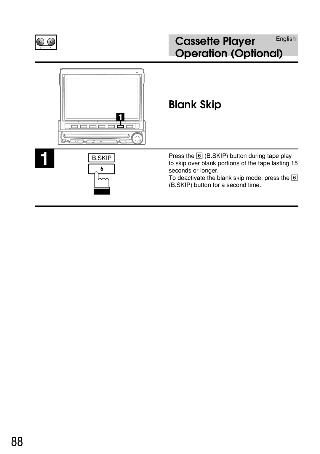 Alpine IVA-C800E owner manual Blank Skip 