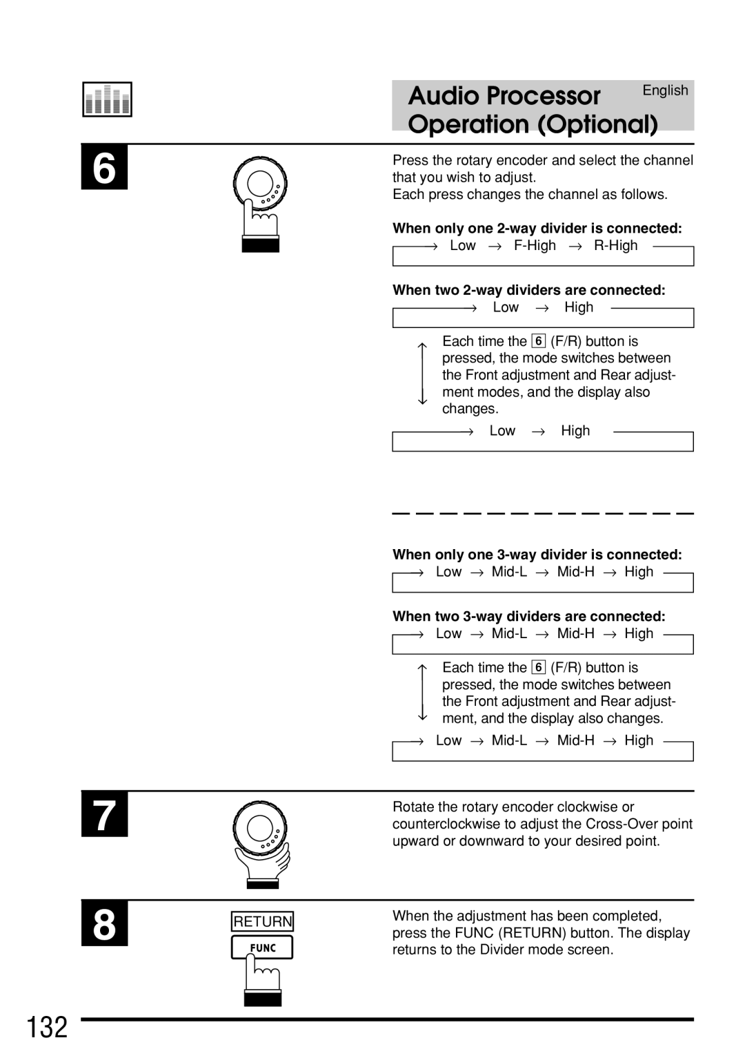 Alpine IVA-C800E owner manual 132, When only one 2-way divider is connected, When two 2-way dividers are connected 