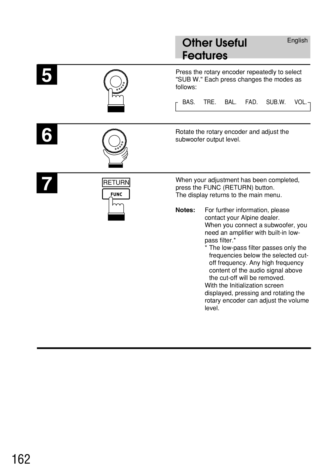 Alpine IVA-C800E owner manual 162, Return 