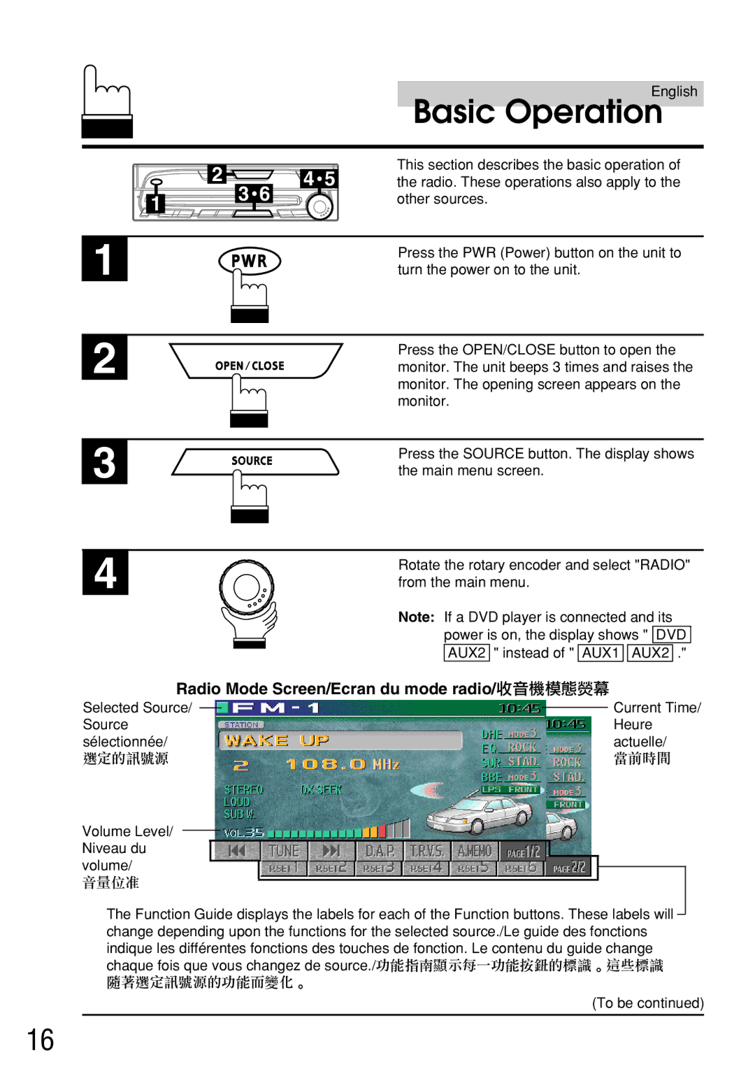 Alpine IVA-C800E owner manual Basic Operation 