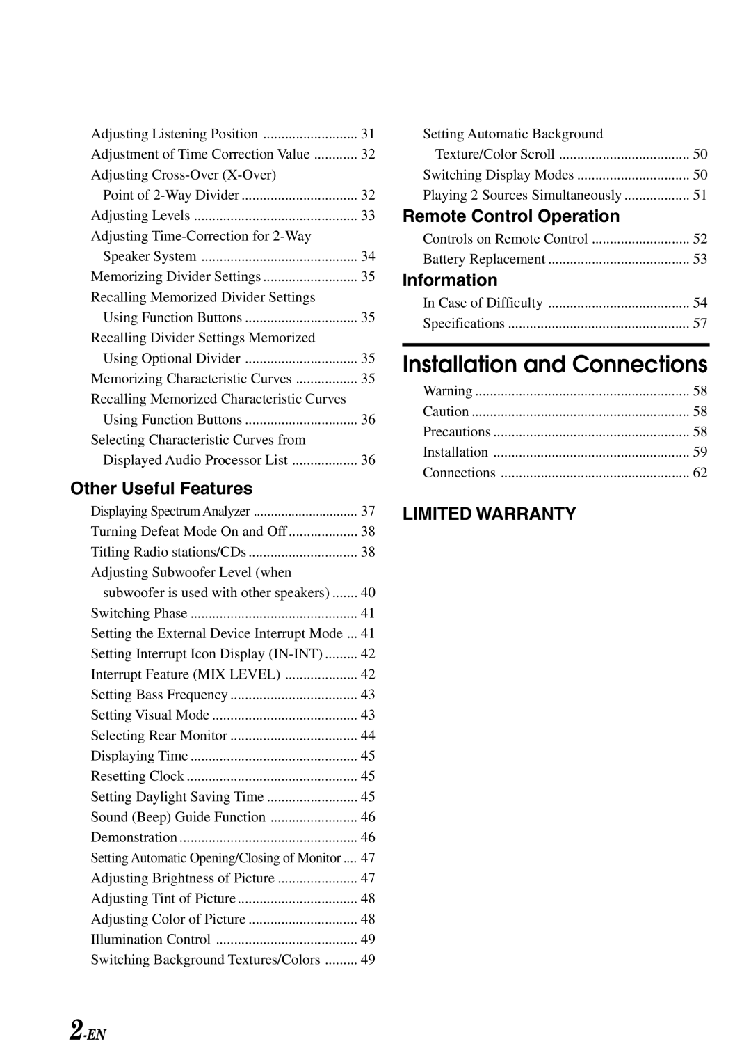 Alpine IVA-C801 owner manual Installation and Connections 