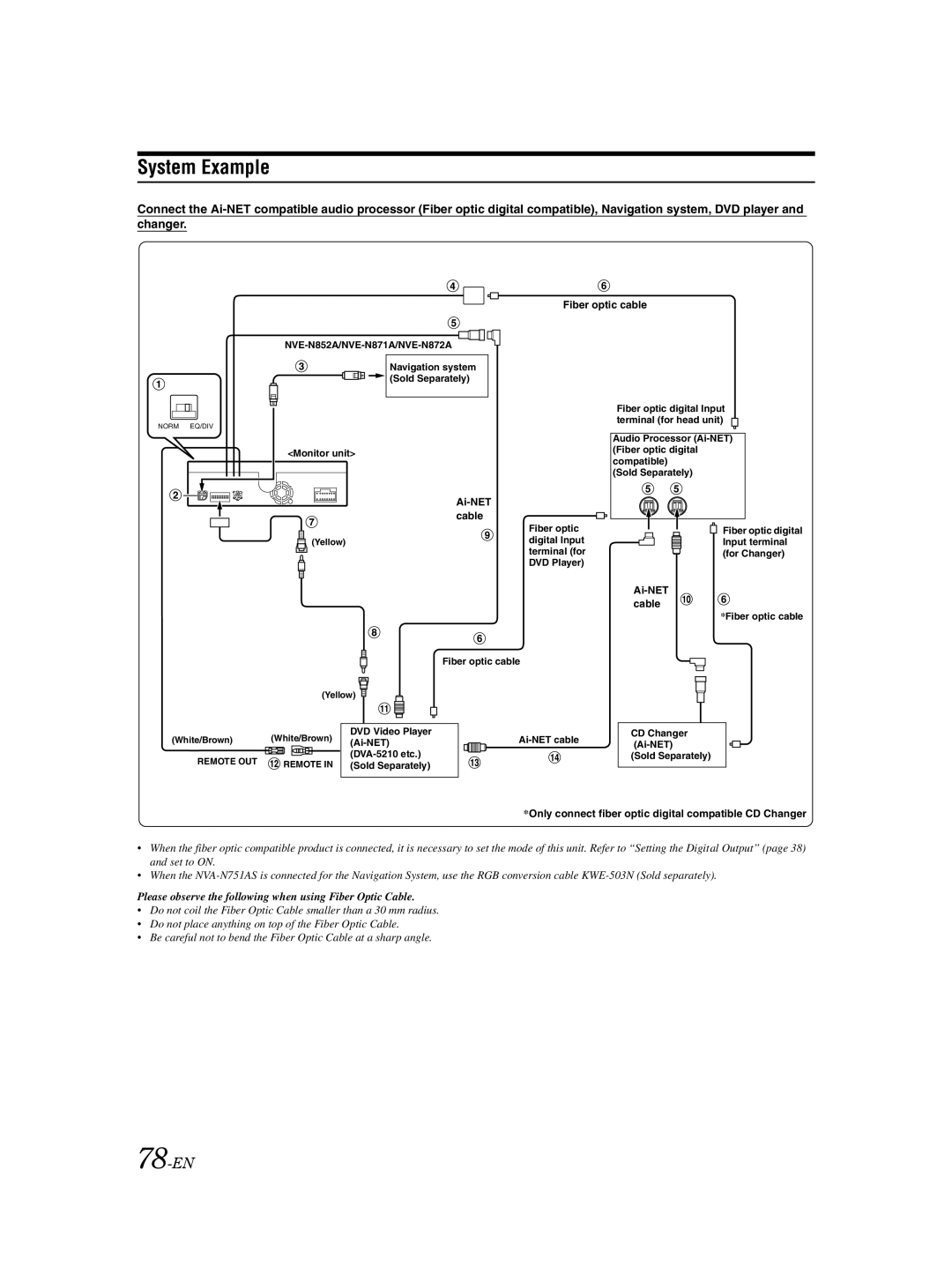 Alpine IVA-D105 owner manual System Example, 78-EN 