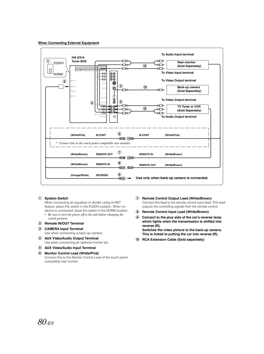 Alpine IVA-D310 owner manual 80-EN 