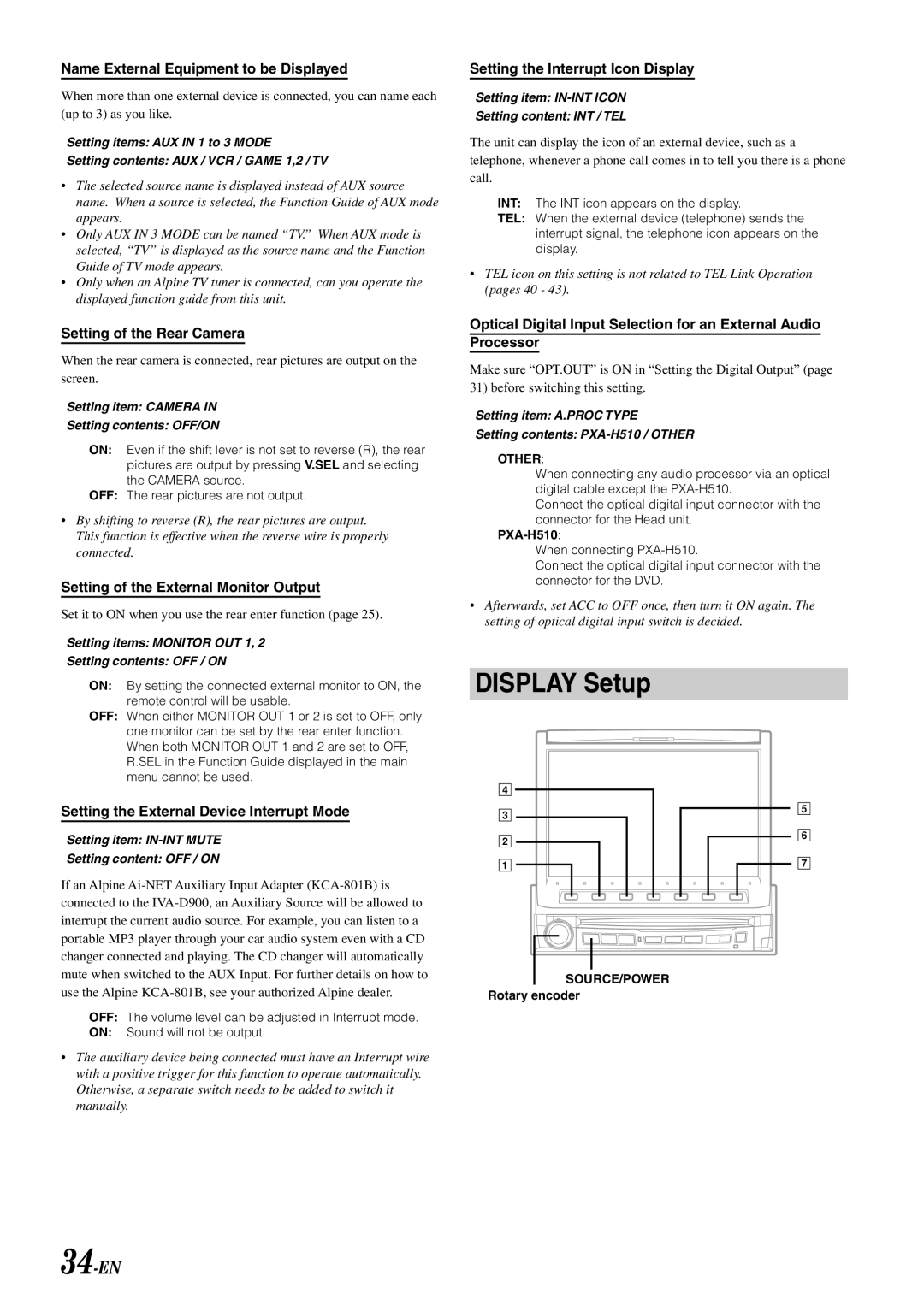 Alpine IVA-D900 owner manual 34-EN 