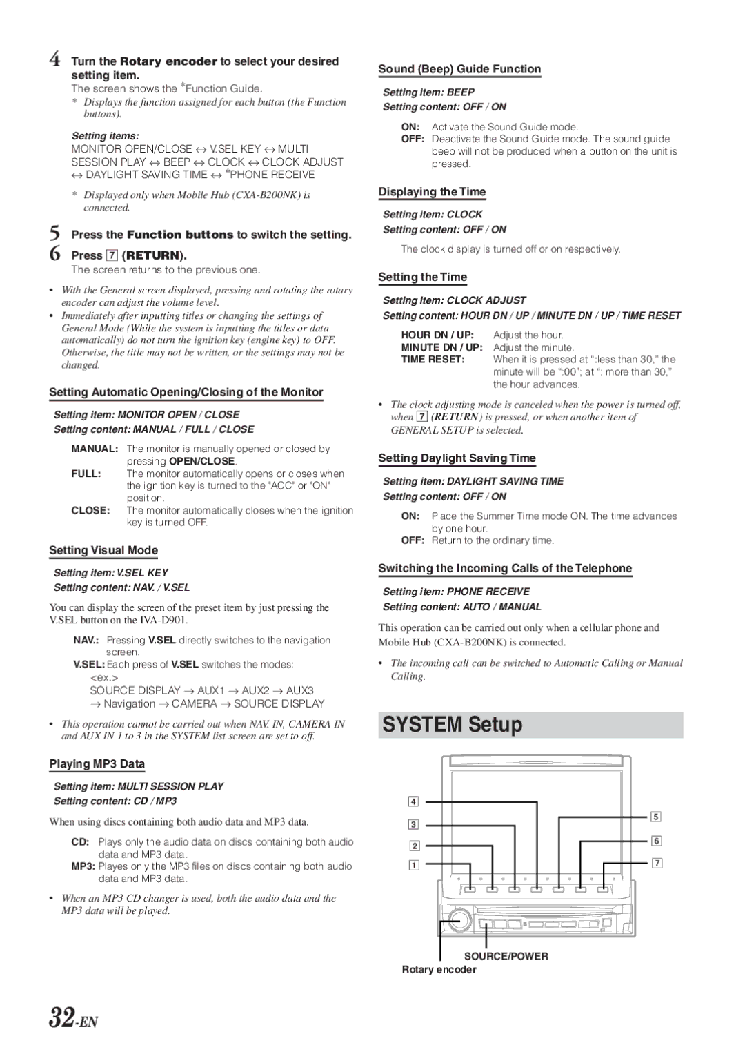 Alpine IVA-D901 owner manual 32-EN 