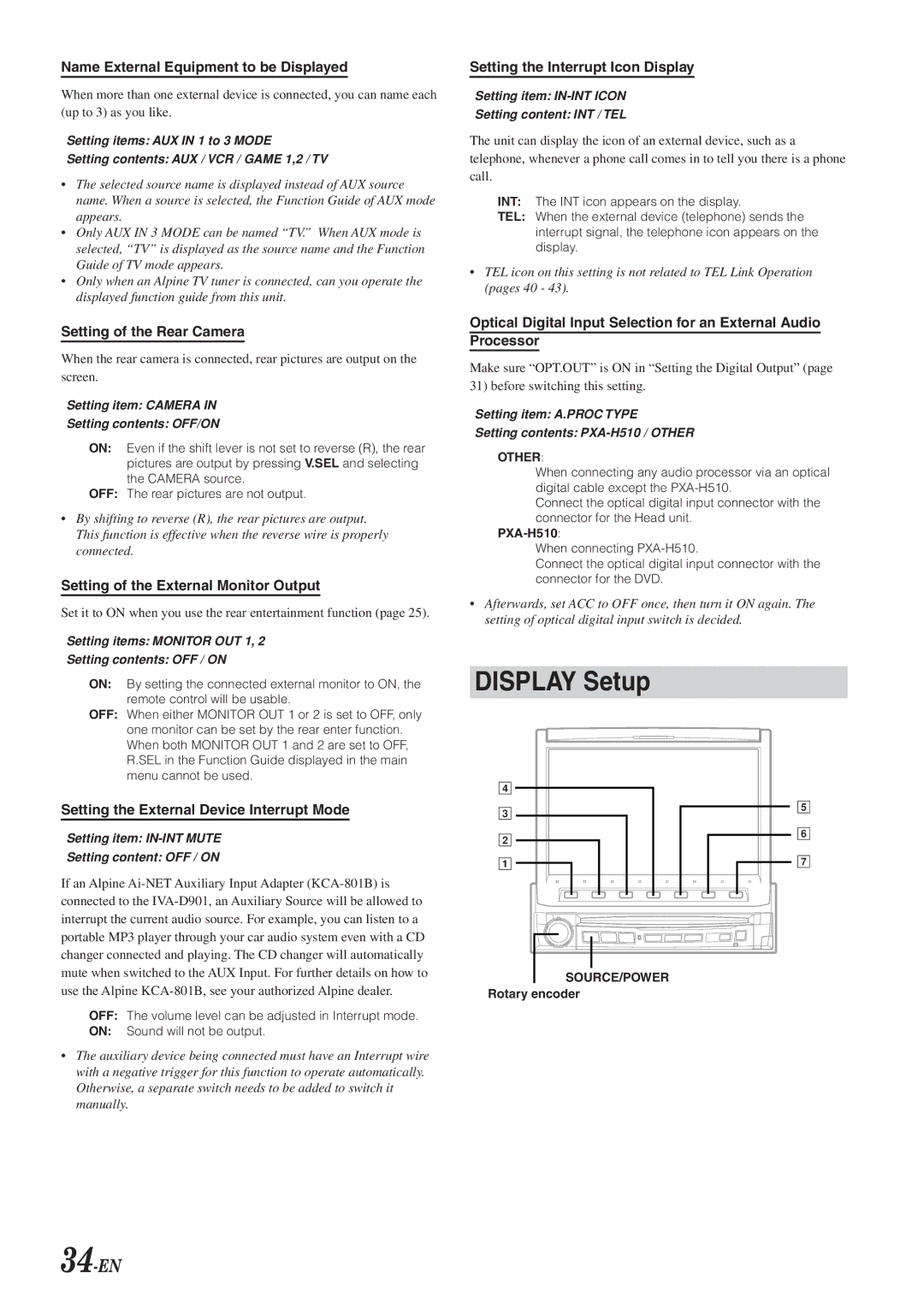 Alpine IVA-D901 owner manual 34-EN 