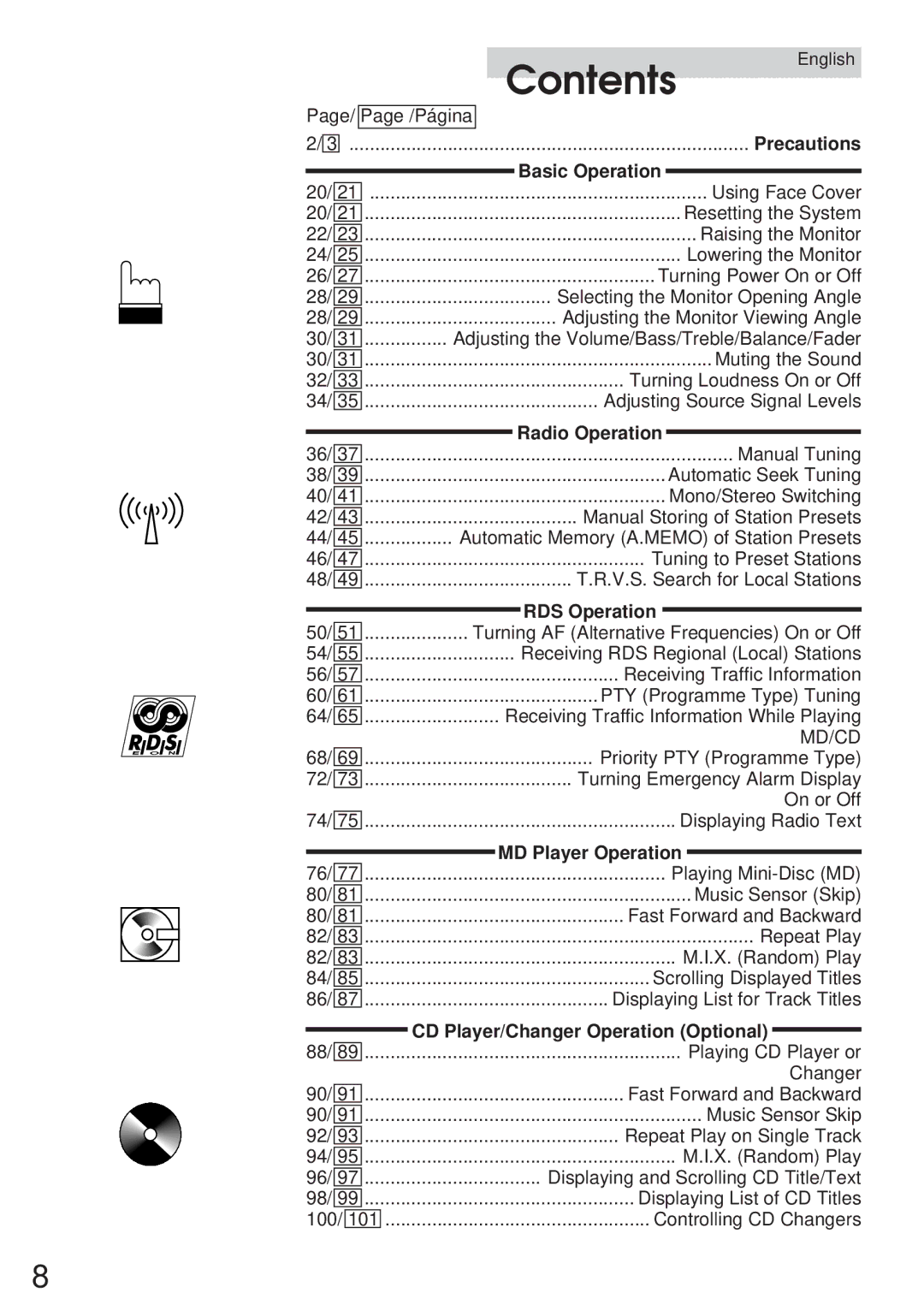 Alpine IVA-M700R, CVA-1005R owner manual Contents 