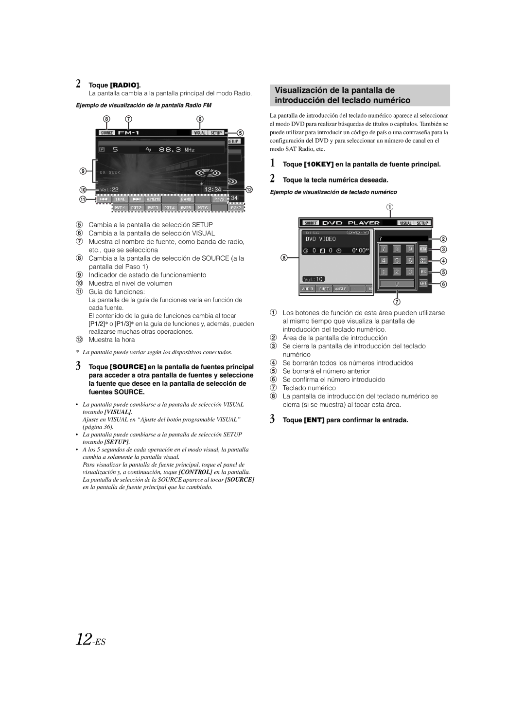 Alpine IVA-W203 owner manual 12-ES 