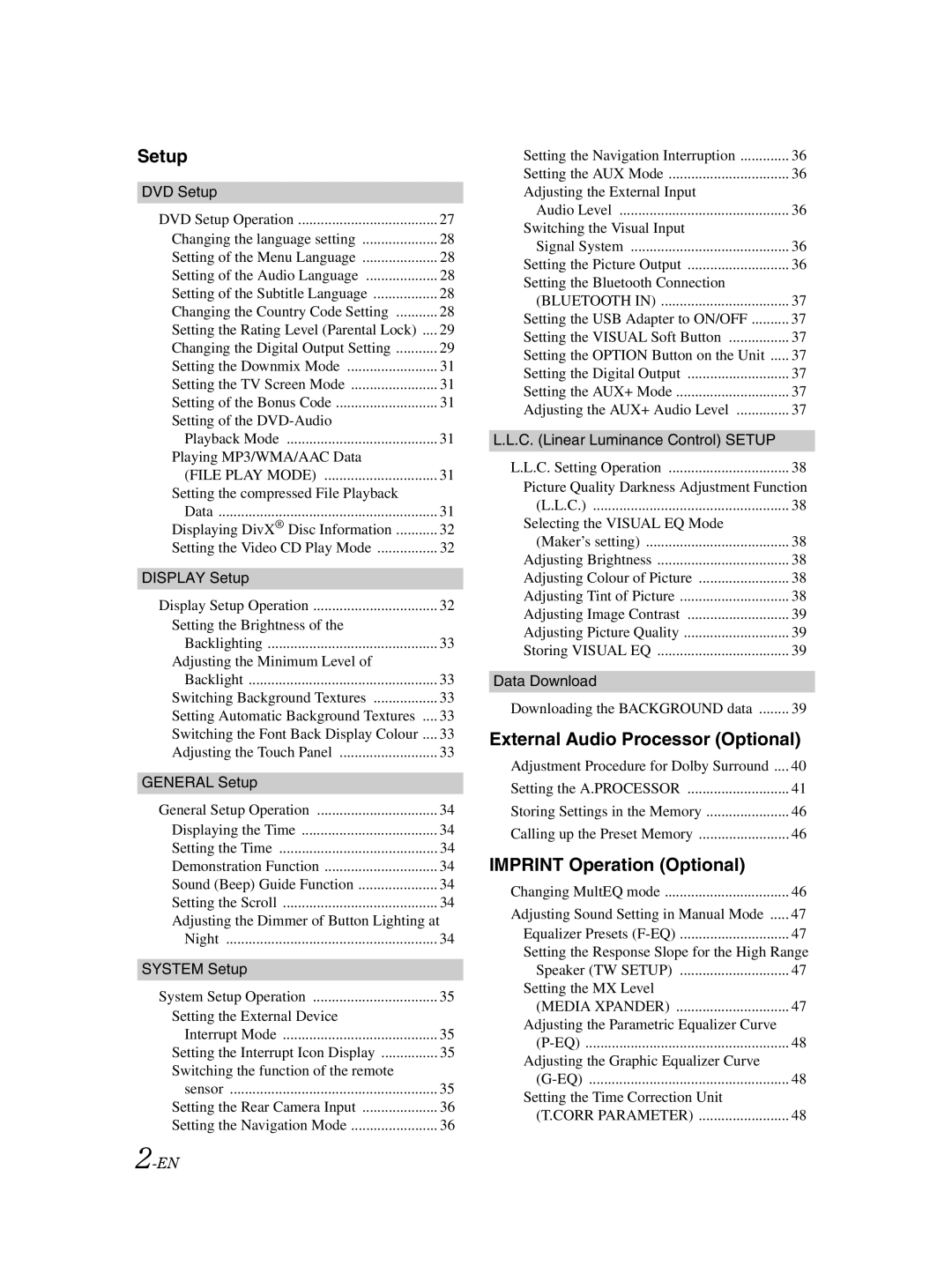 Alpine IVA-W502E owner manual Setup 