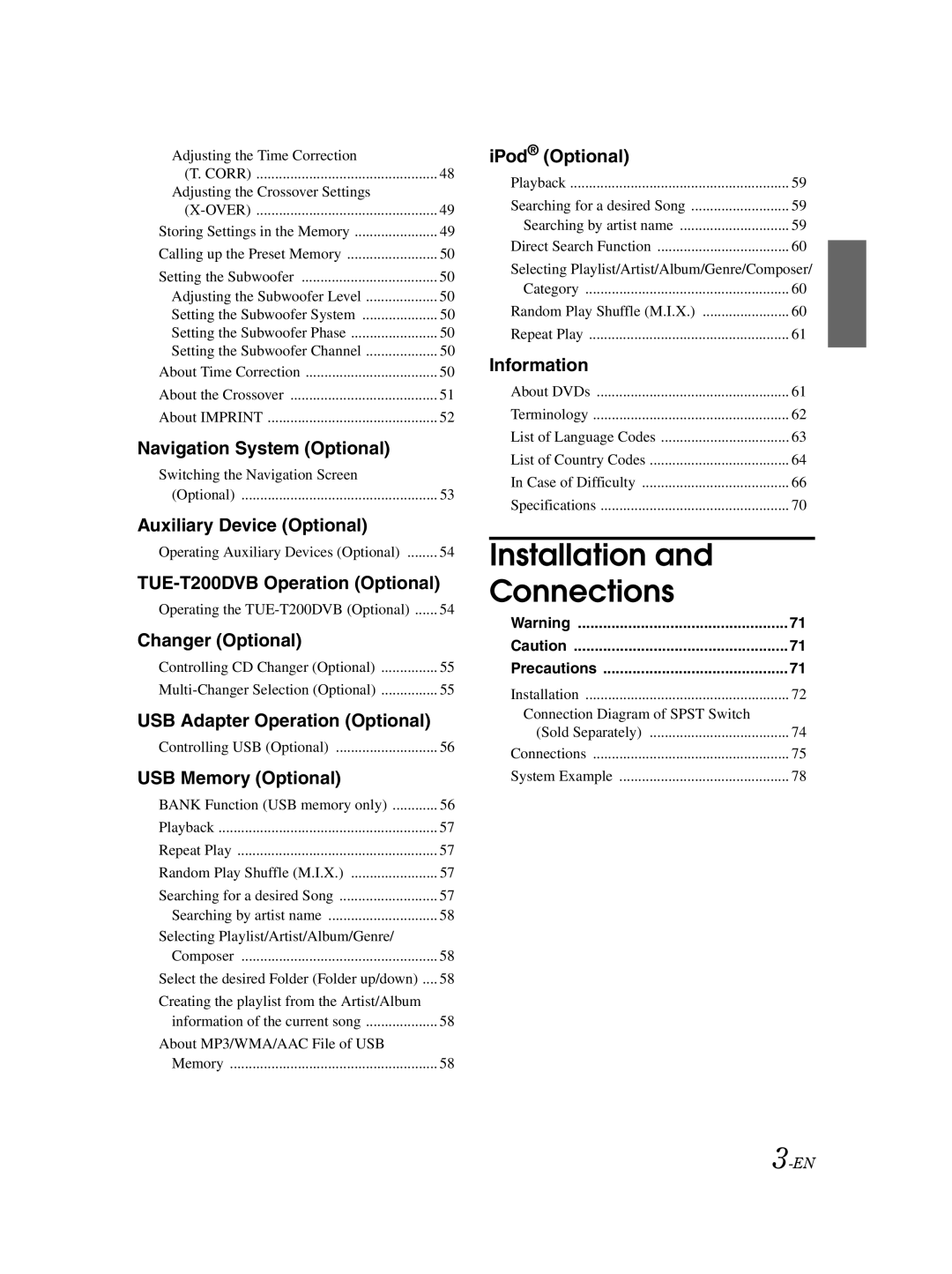 Alpine IVA-W502E owner manual Installation Connections 