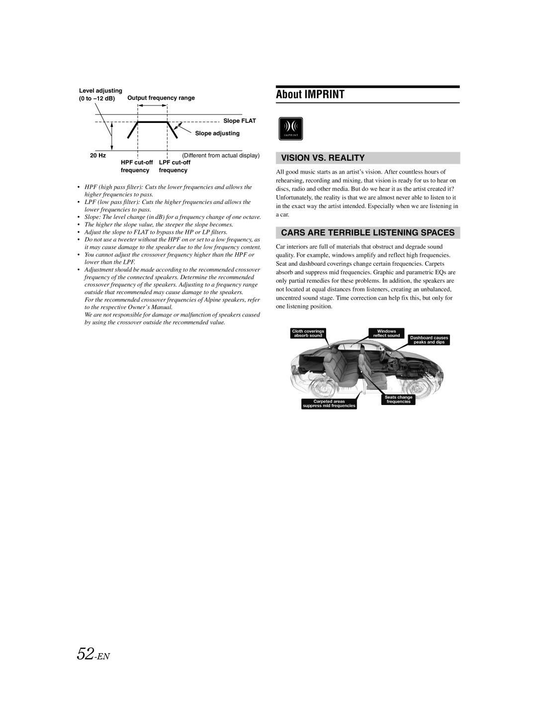 Alpine IVA-W502E owner manual About Imprint, 52-EN 