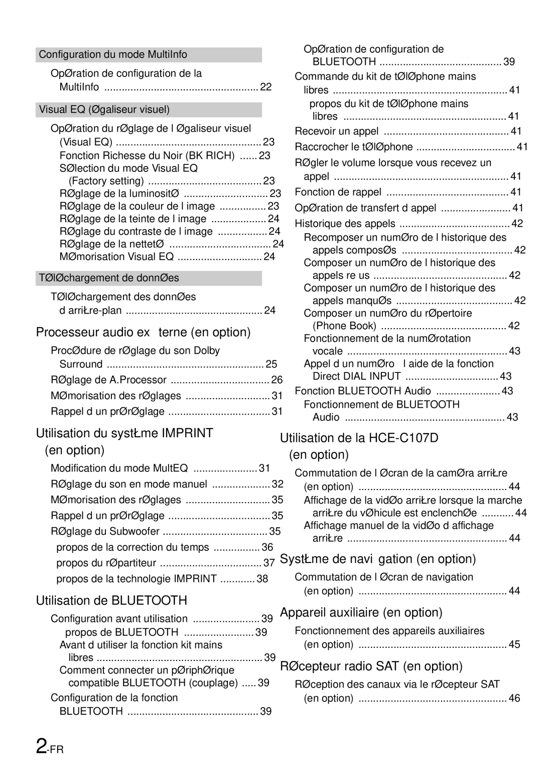 Alpine iXA-W407 owner manual Système de navigation en option 