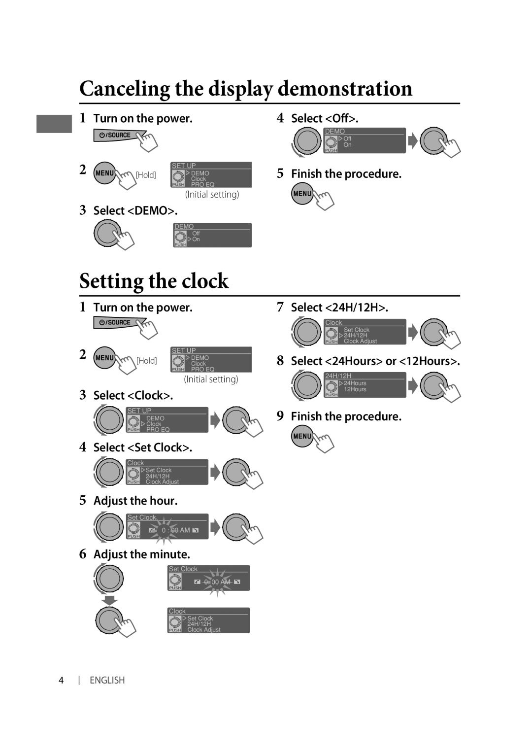 Alpine KD-R810, KD-A815 manual Canceling the display demonstration 