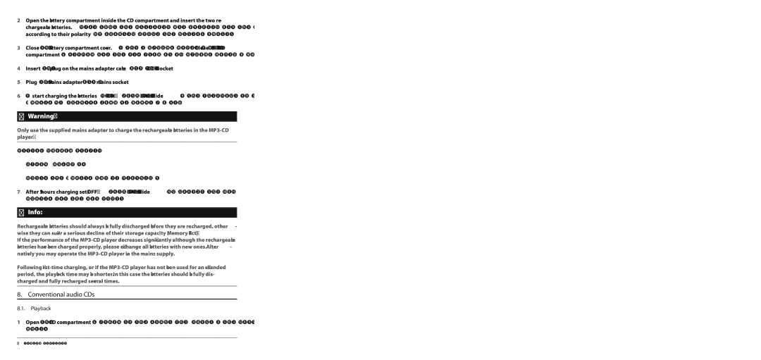 Alpine KH 2279 operating instructions Conventional audio CDs, Playback 