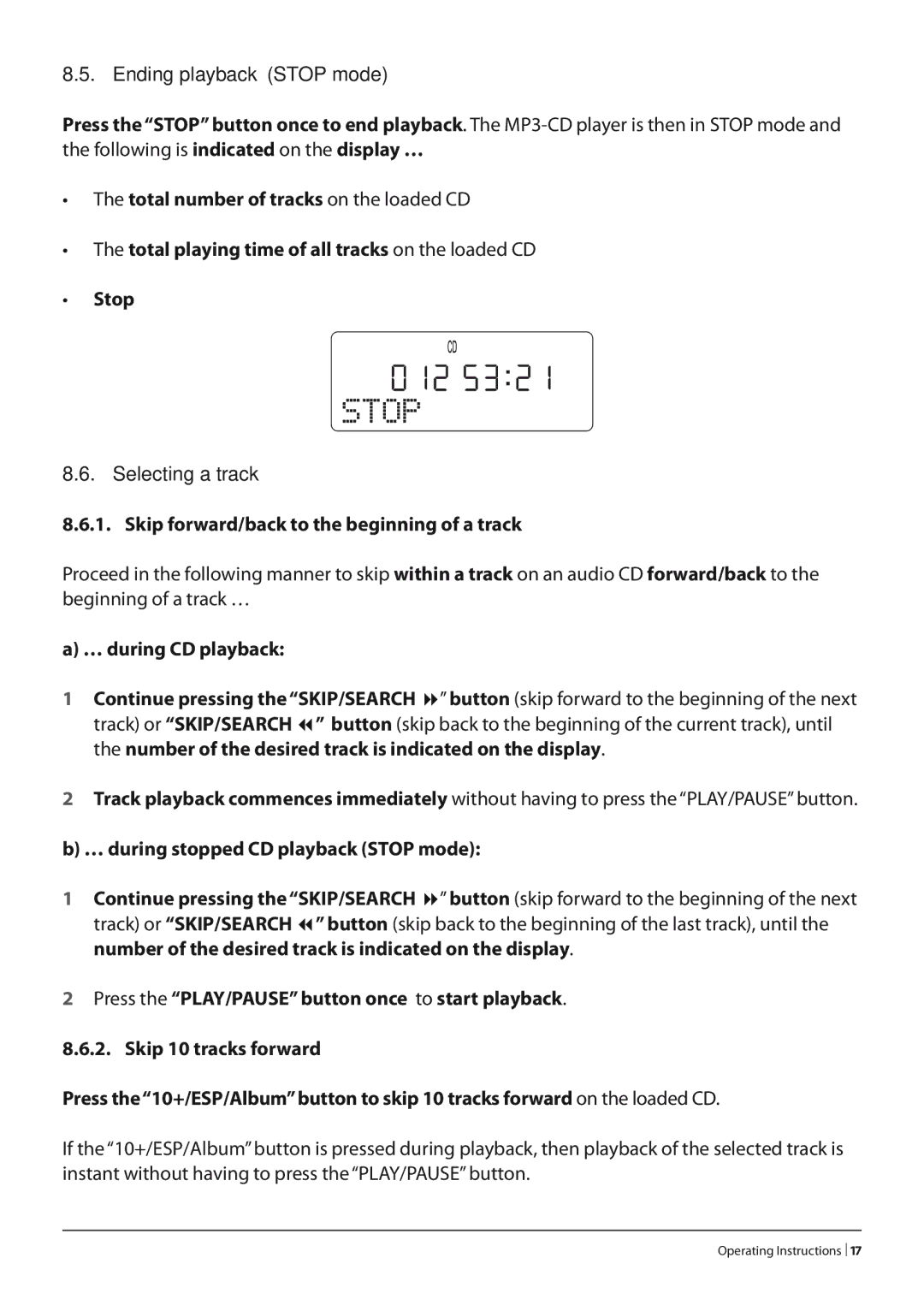 Alpine KH 2279 operating instructions Operating Instructions 