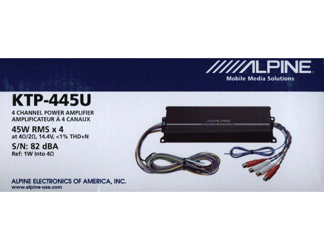 Alpine KTP-445U owner manual 