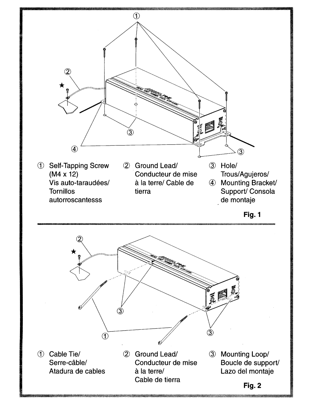 Alpine KTP-445U owner manual 