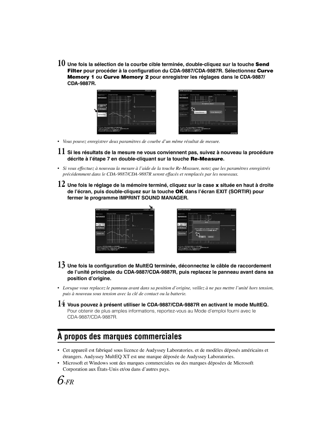 Alpine KTX-100EQ owner manual Propos des marques commerciales 