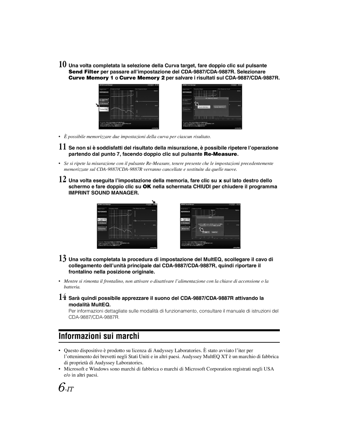 Alpine KTX-100EQ owner manual Informazioni sui marchi 