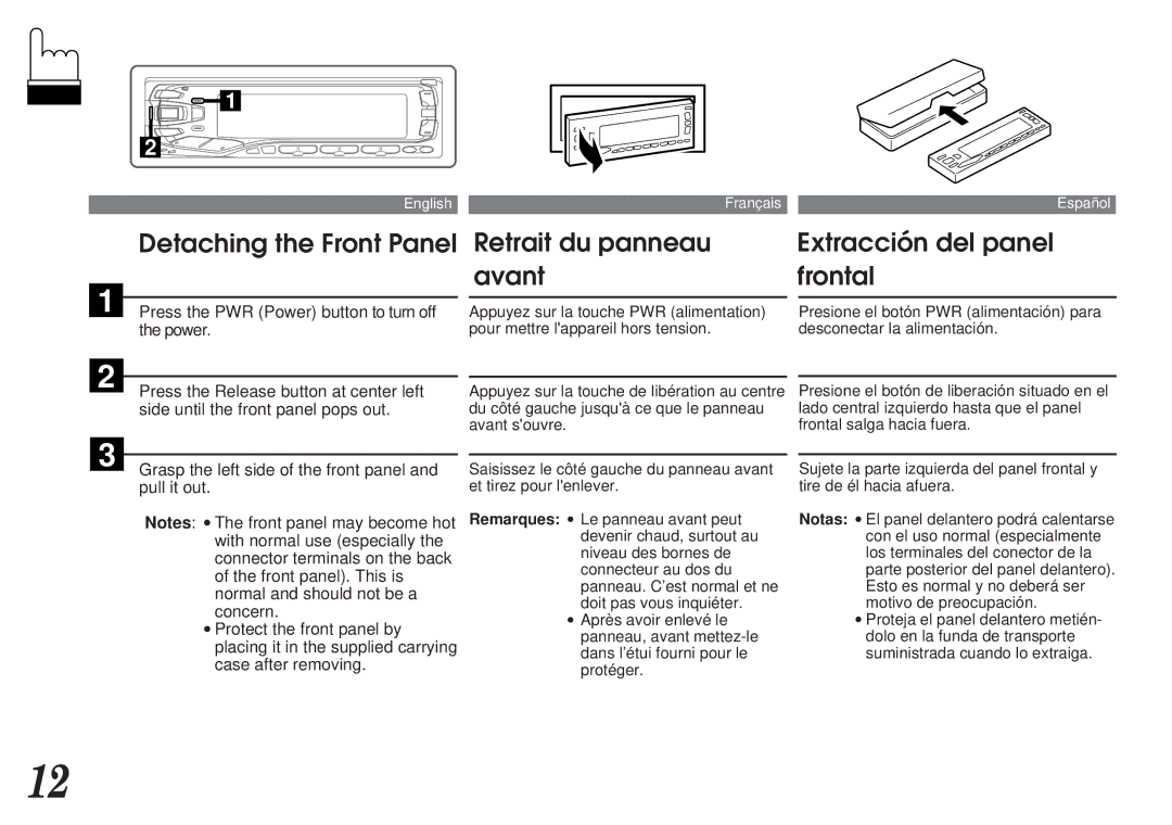 Alpine MDA-7755 owner manual English Français Español 