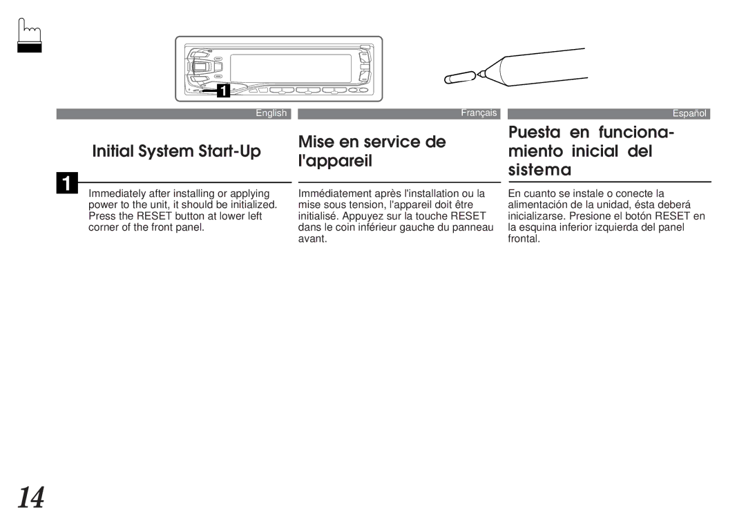 Alpine MDA-7755 owner manual Initial System Start-Up 