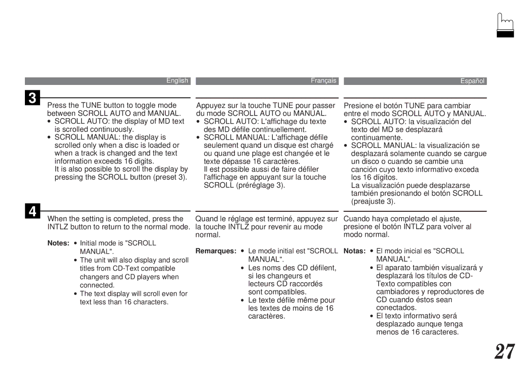 Alpine MDA-7755 owner manual Manual 