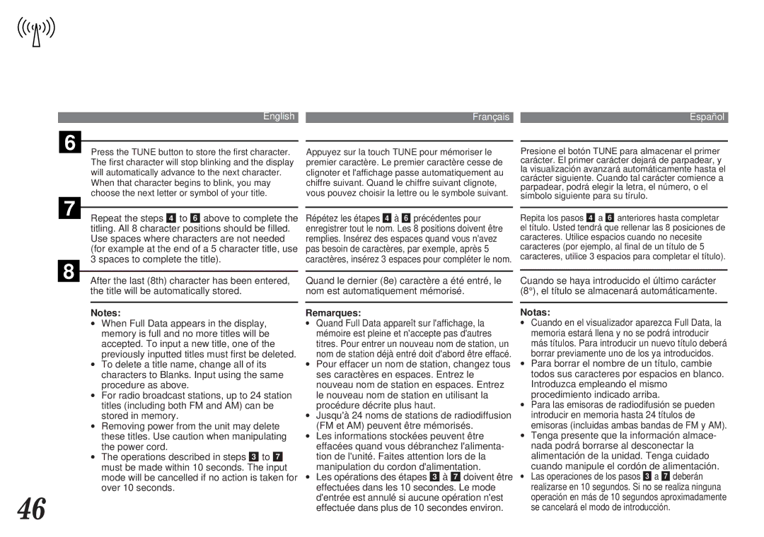 Alpine MDA-7755 owner manual Vous pouvez choisir la lettre ou le symbole suivant 