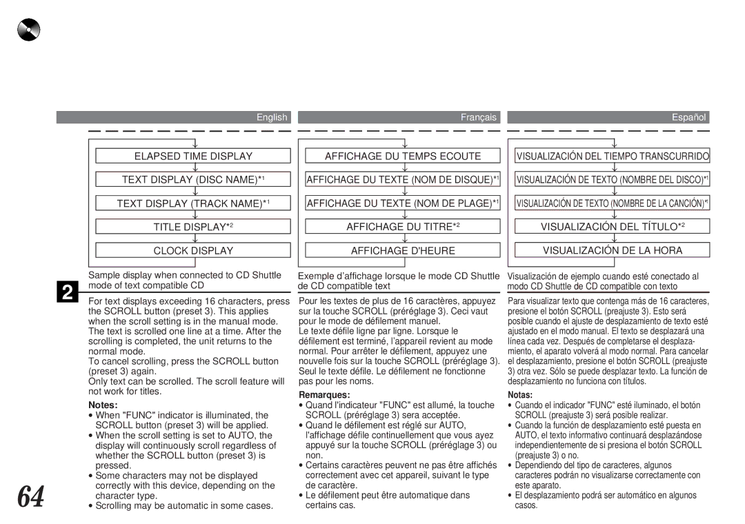 Alpine MDA-7755 owner manual Elapsed Time Display 