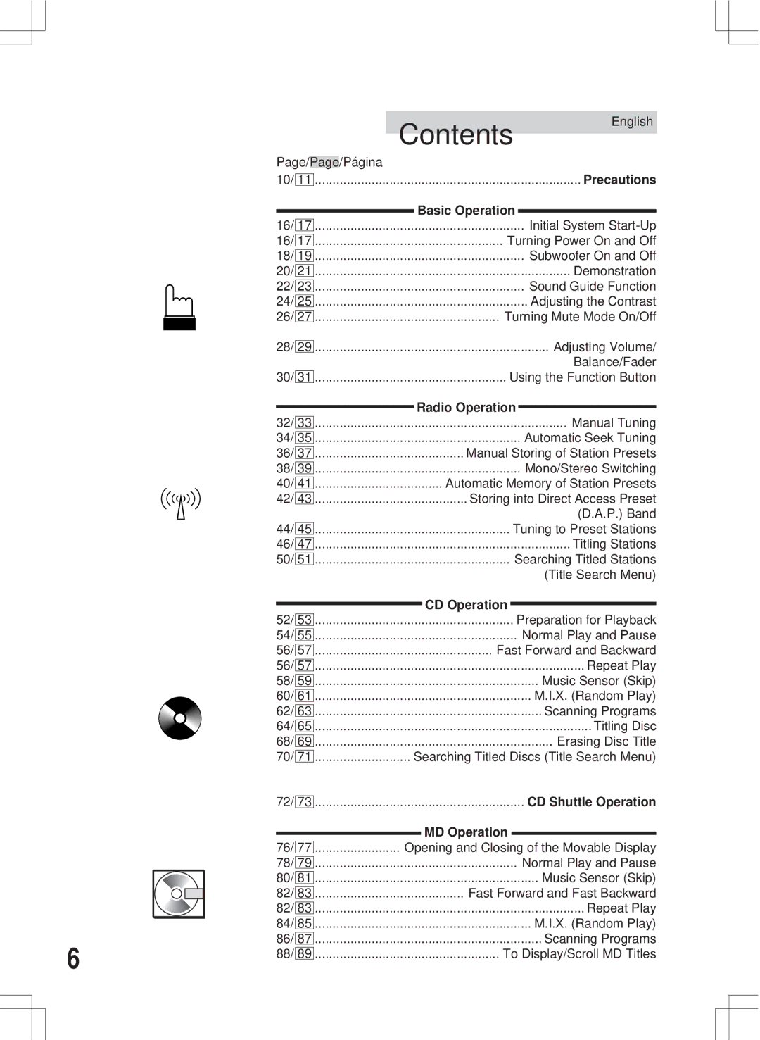 Alpine MDA-W890 owner manual Contents 