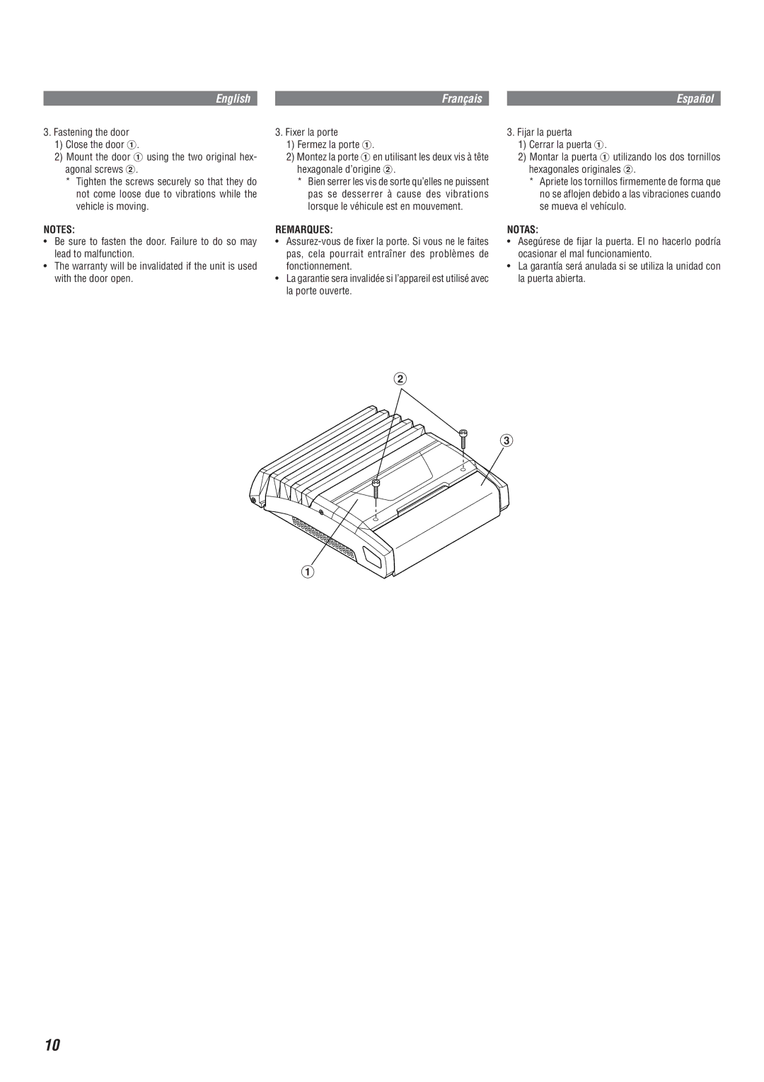 Alpine MRA-D550 owner manual English Franais Espa-ol 