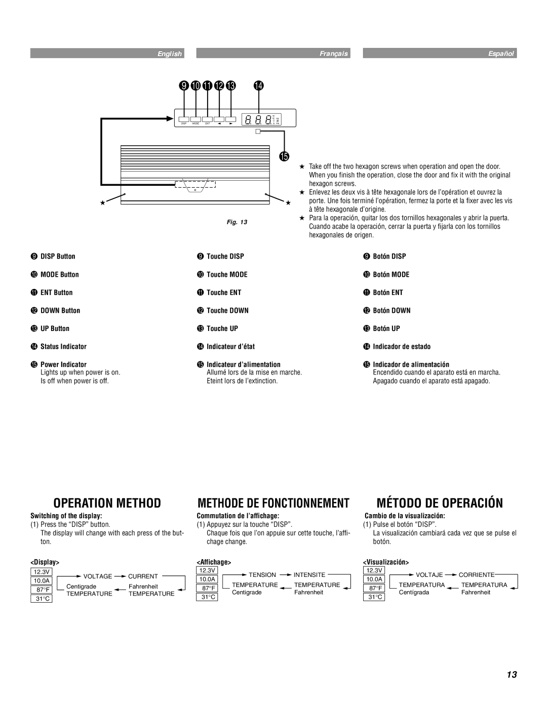 Alpine MRD-M1000 owner manual Operation Method 