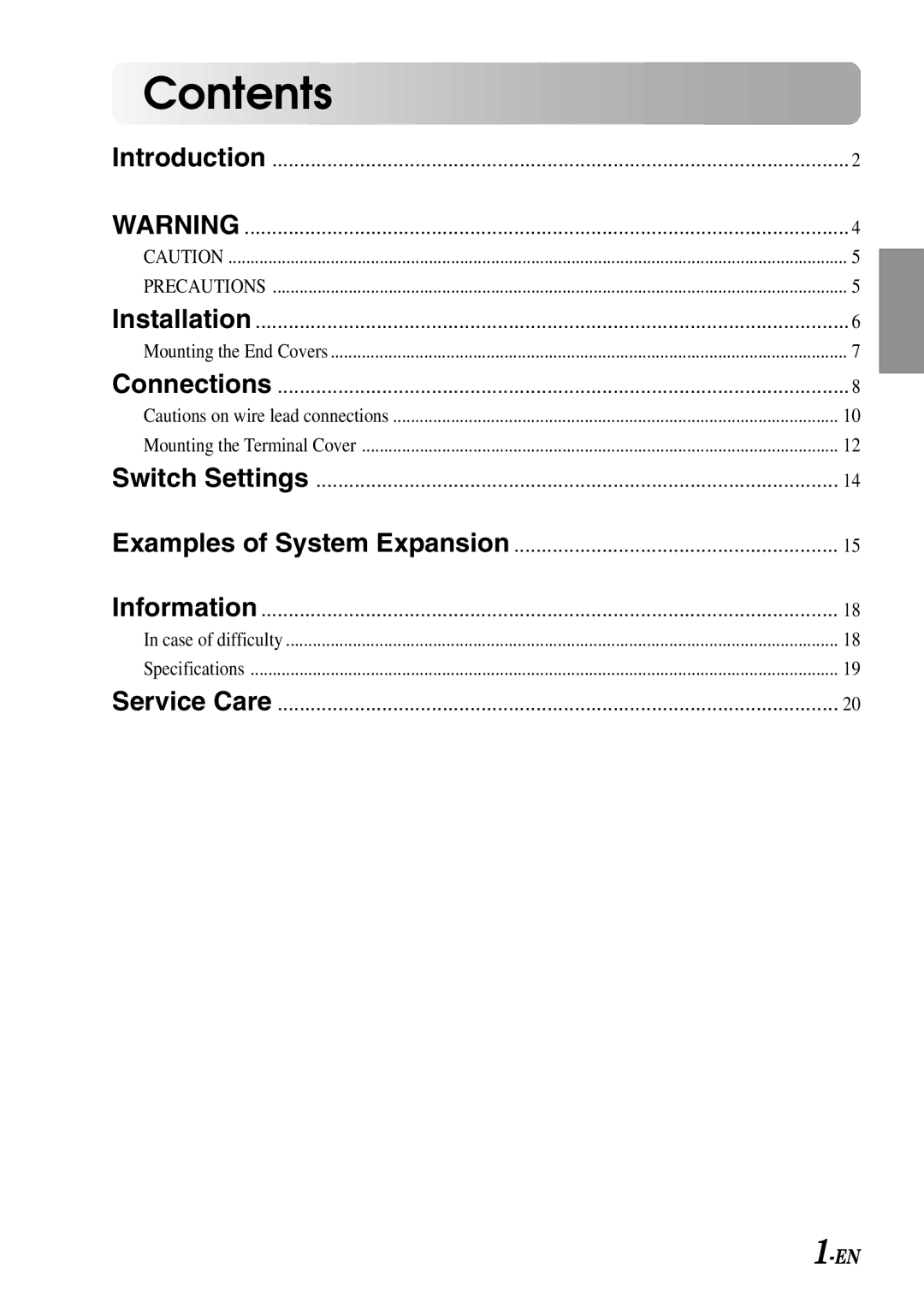 Alpine MRV-F900 manual Contents 