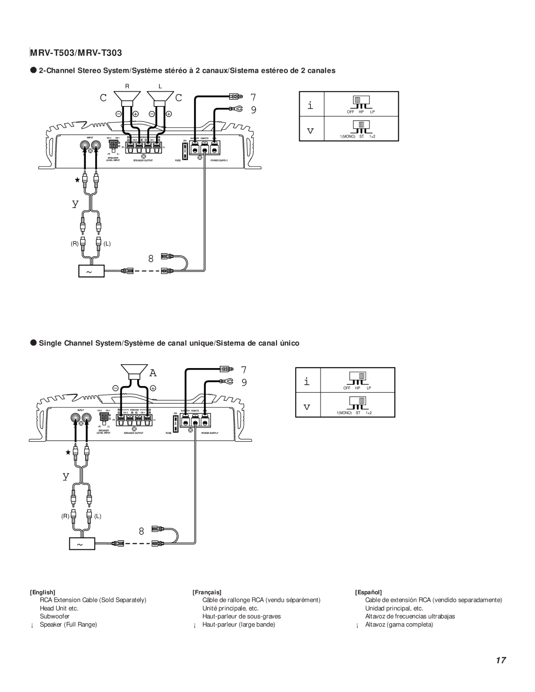 Alpine MRV-F303, MRV-F353 owner manual MRV-T503/MRV-T303 