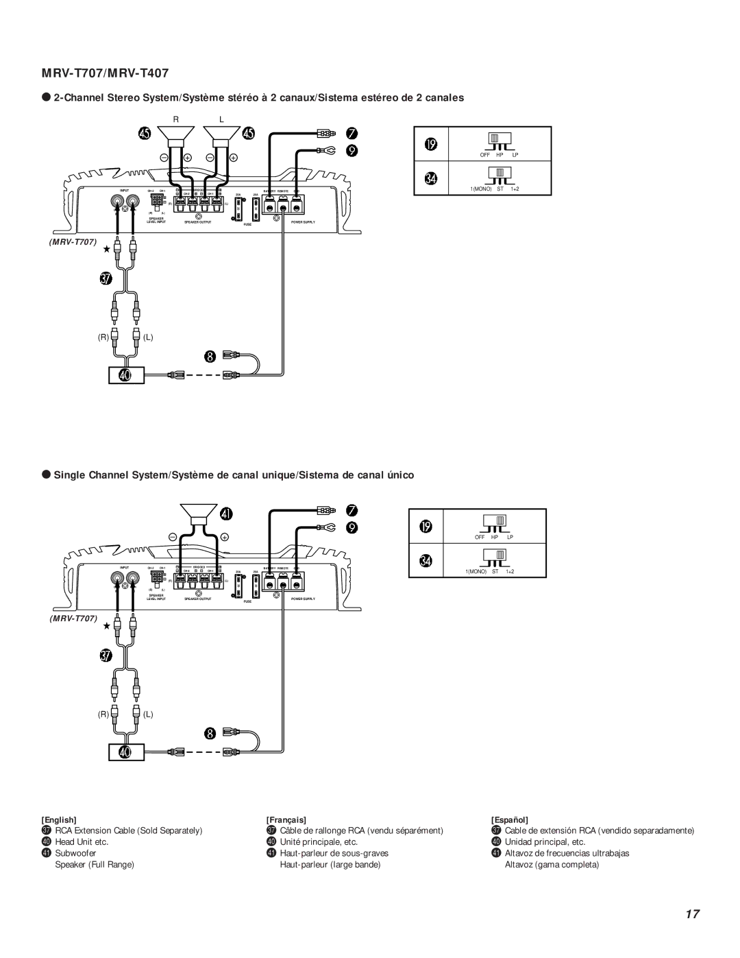 Alpine MRV-F357, mrv-t707, MRV-F307 owner manual MRV-T707/MRV-T407 