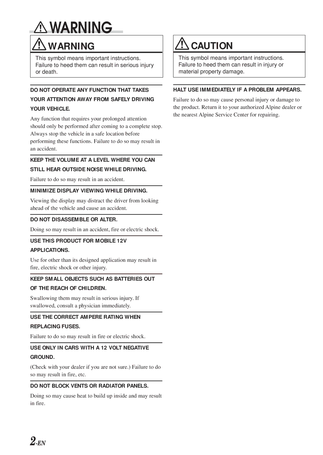 Alpine PXA-H700 owner manual Still Hear Outside Noise While Driving 