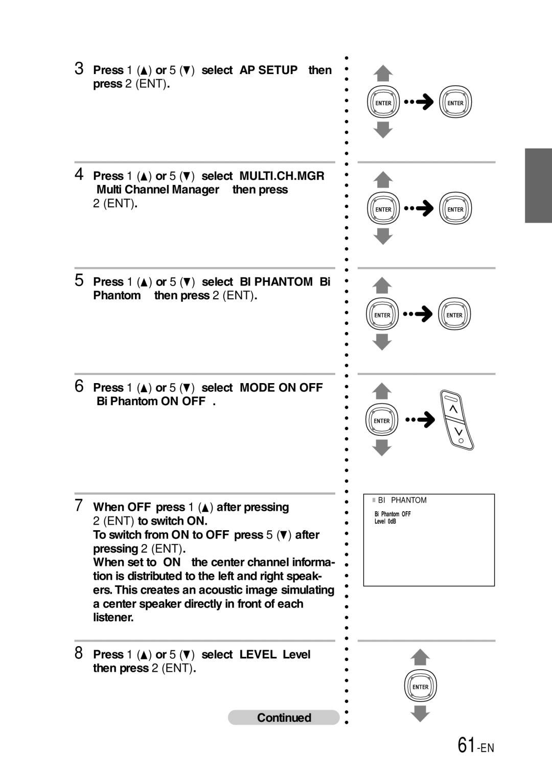 Alpine PXI-H990 owner manual 61-EN, Ent 