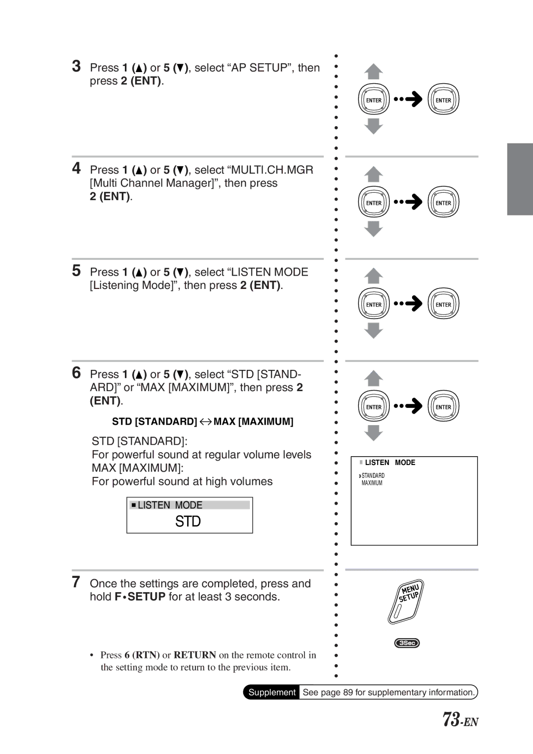 Alpine PXI-H990 owner manual 73-EN, Std 