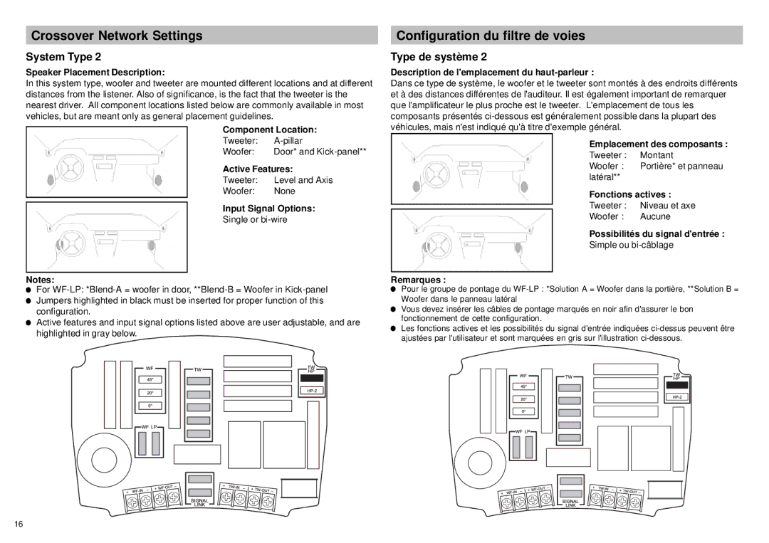 Alpine SPX-137A, SPX-177A owner manual Remarques Emplacement des composants Tweeter Montant 