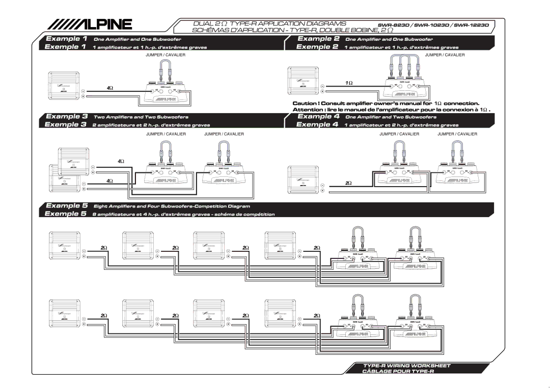 Alpine SWR-1043D, SWR-843D, SWR-1023D, SWR-823D, SWR-1223D, SWR-1243D manual 