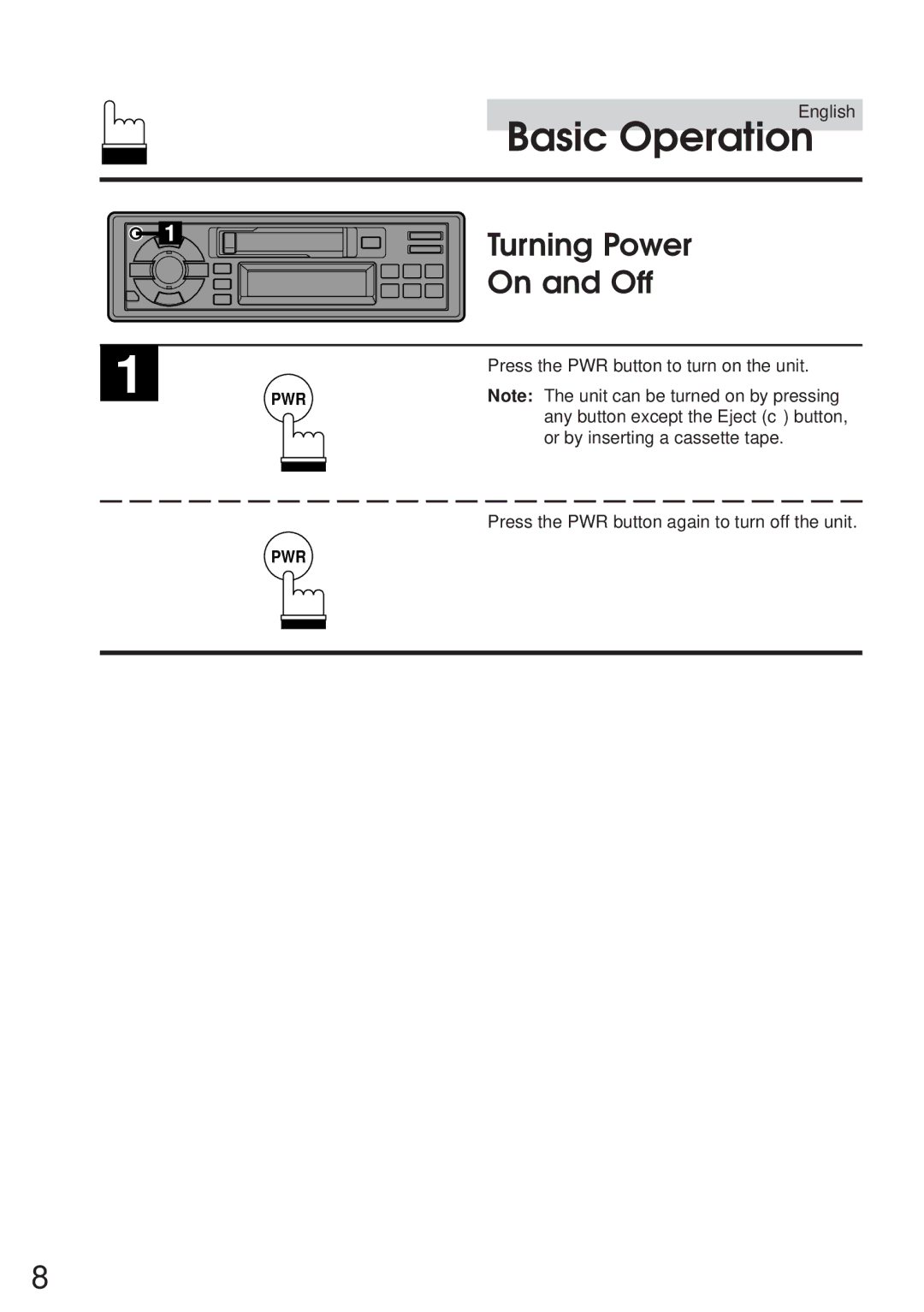 Alpine TDM-7546E owner manual Turning Power On and Off 