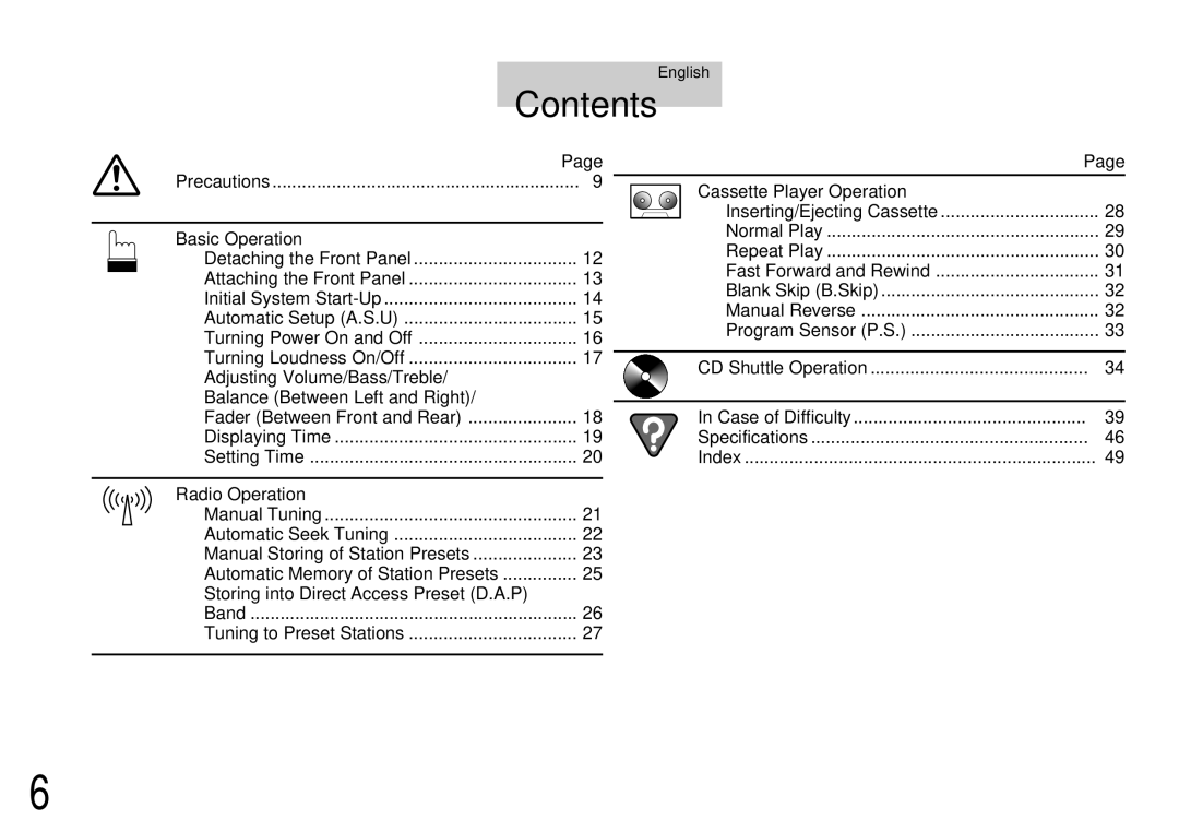 Alpine TDM-7561 owner manual Contents 