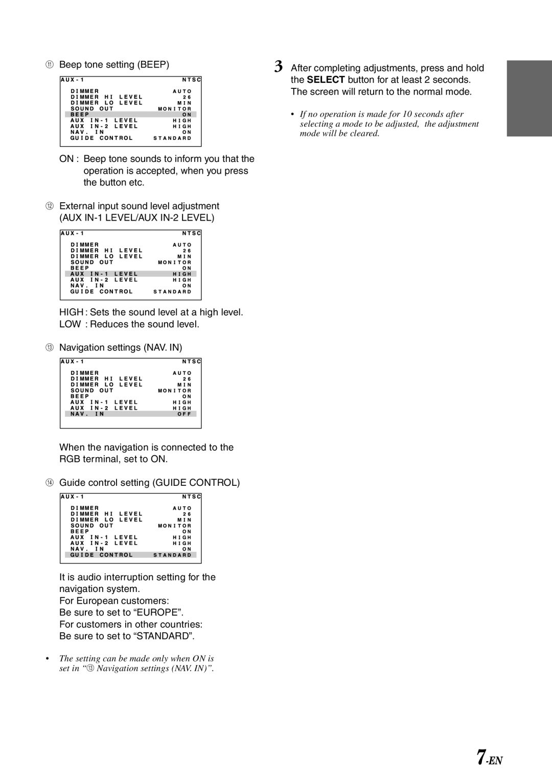 Alpine TME-M710 owner manual 