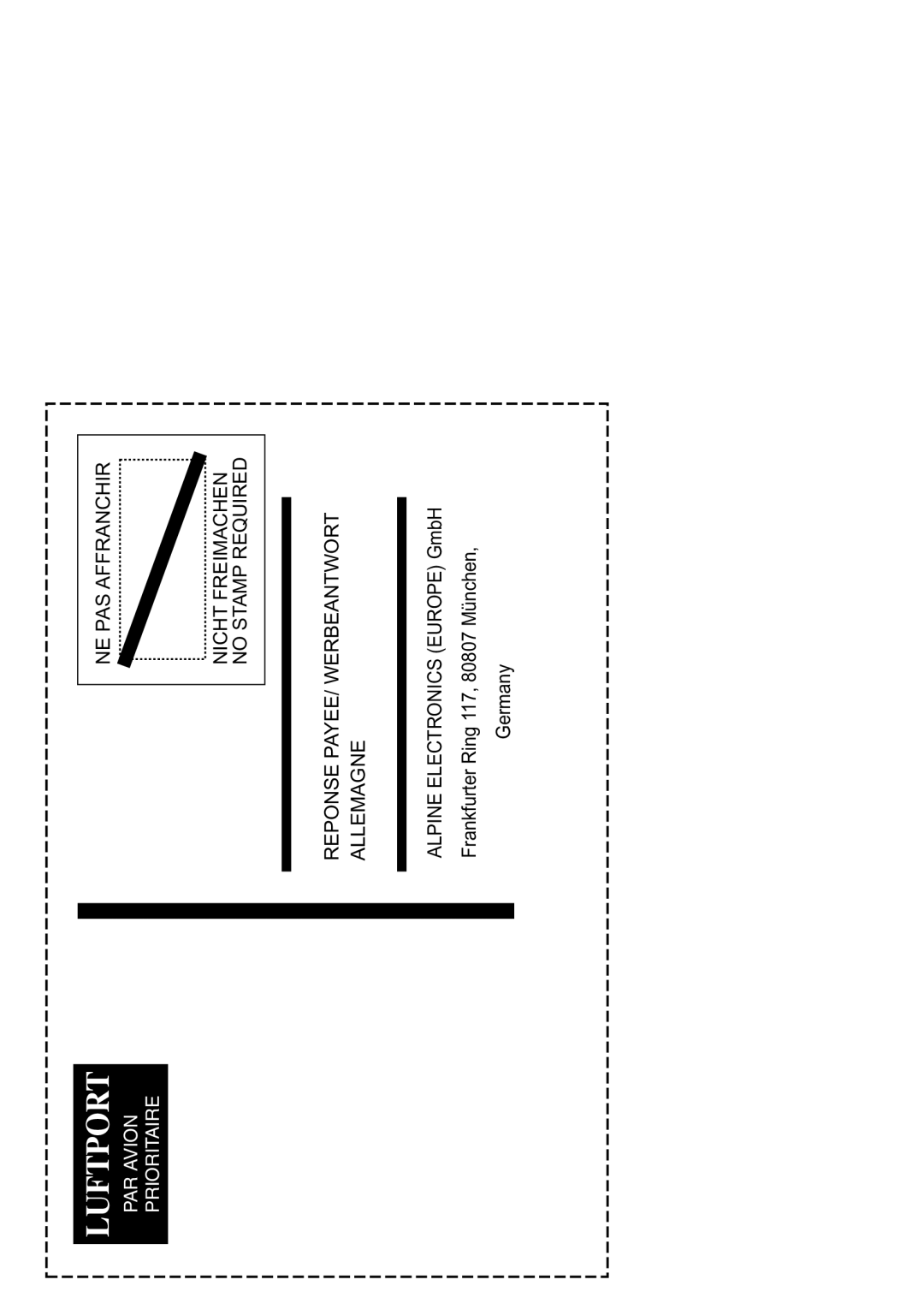 Alpine TME-M770 owner manual Luftport 